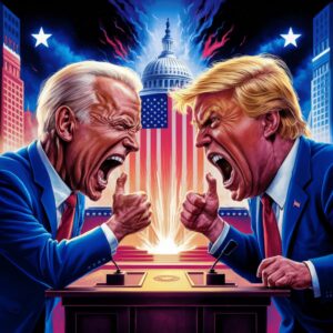 Donald trump vs joe biden face off